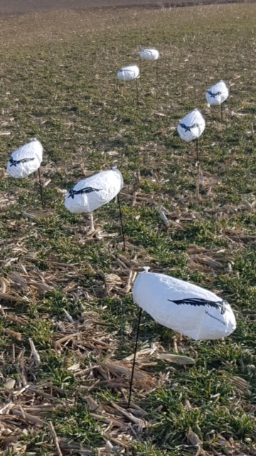 snow goose windsock decoys